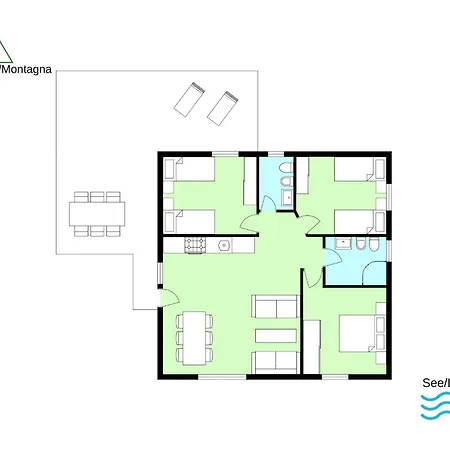 Rose Gialla Pastella Terrassen Og Apartmán *